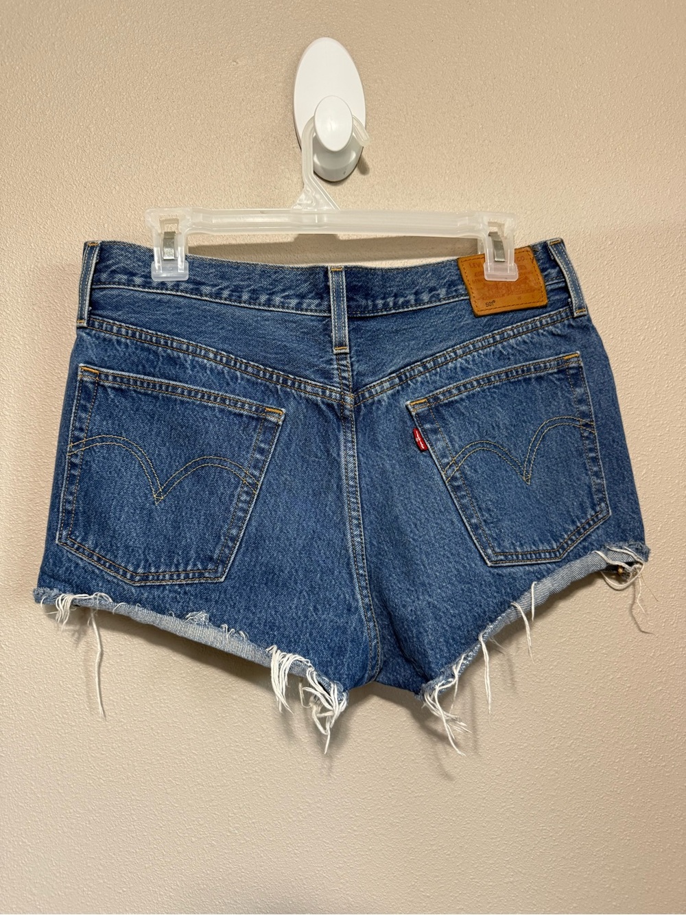 Levi's Blue Denim Cutoff Shorts with Frayed Hem Women’s Sz. 30